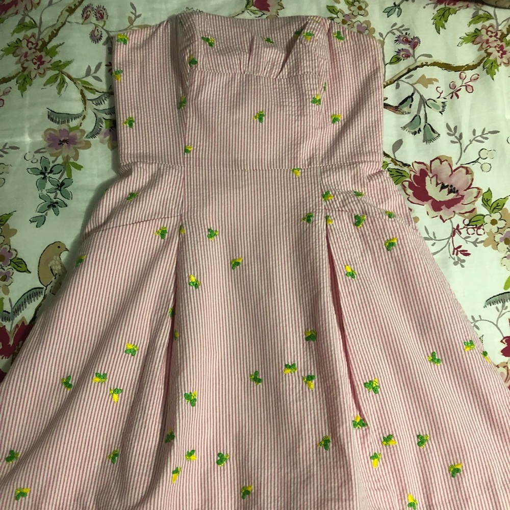 Lilly Pulitzer strapless seersucker dress